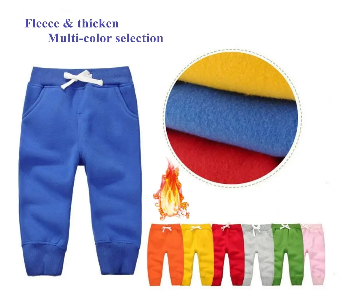 CuteOn Toddler Jogger Pants 3 Years | Warm Cotton Sweatpants for Baby Boys - view 4