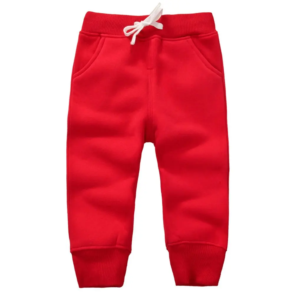 CuteOn Toddler Jogger Pants 1 Year Red | Warm Cotton Sweatpants for Baby Boys - main product image