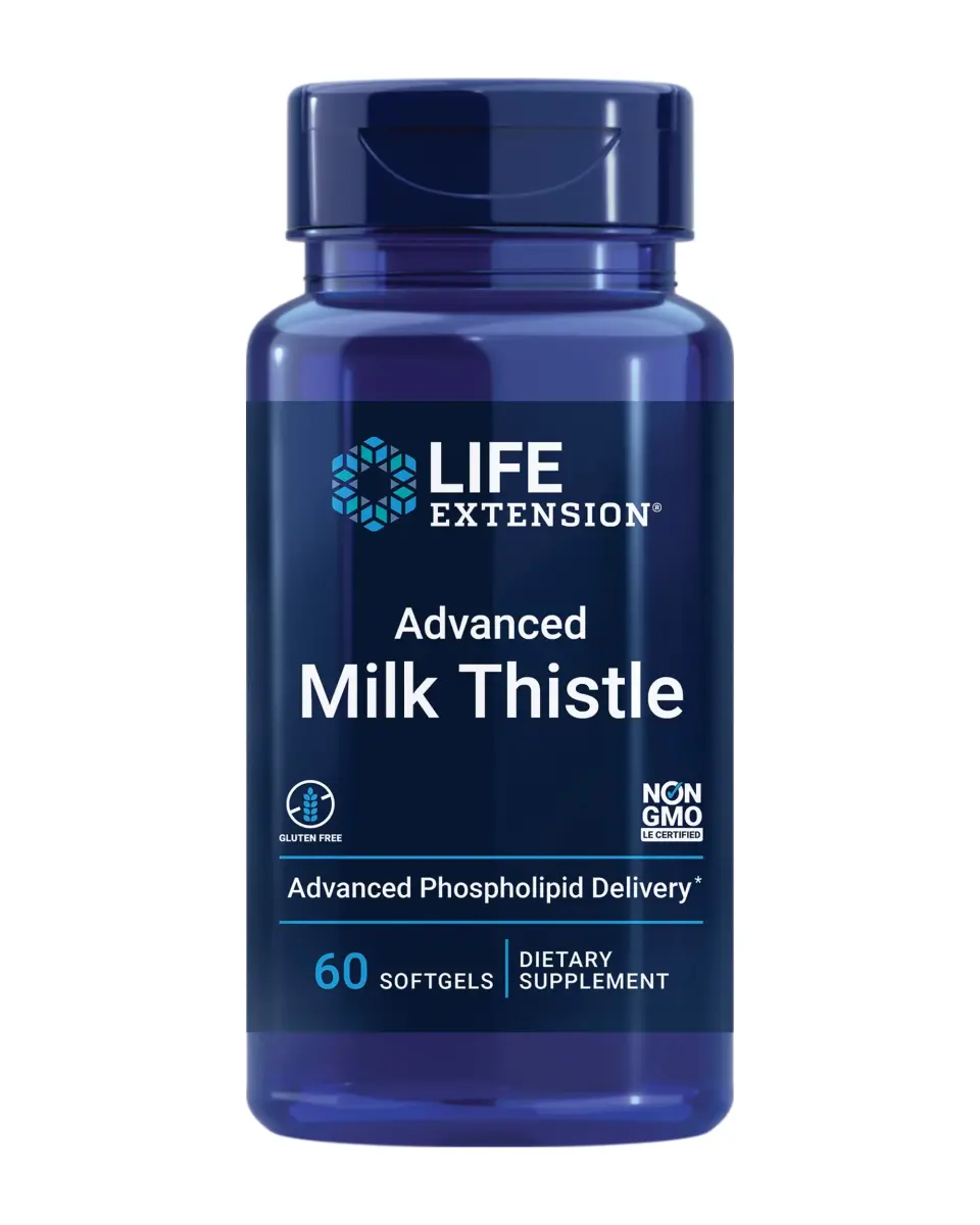 Life Extension Advanced Milk Thistle Softgels 60 Count (1.7 oz) | Bioavailable Silymarin & Silybin for Liver Health - main product image