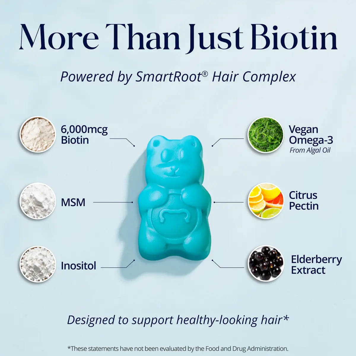 SugarBearHair Hair Vitamin Gummy 2 Month Supply Berry | Vegan Hair Growth Support - view 2