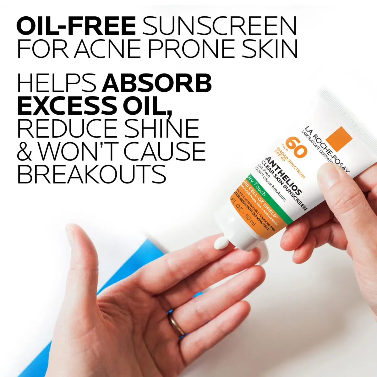 La Roche-Posay Anthelios Clear Skin Oil-Free Face Sunscreen SPF 60 50ml (1.7 Fl Oz) | Matte Finish for Oily Skin - view 2