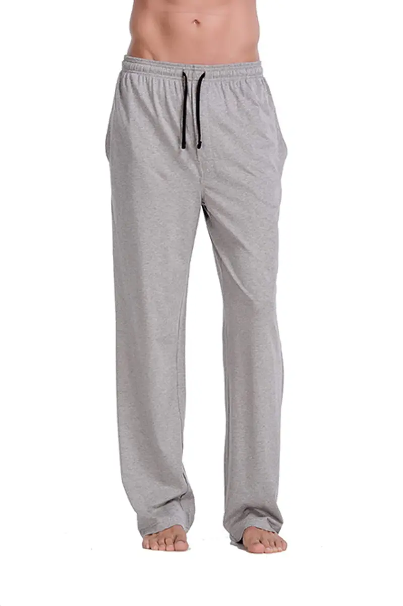 CYZ Men's 100% Cotton Knit Pajama Lounge Pants | GreyMelange, Medium - main product image