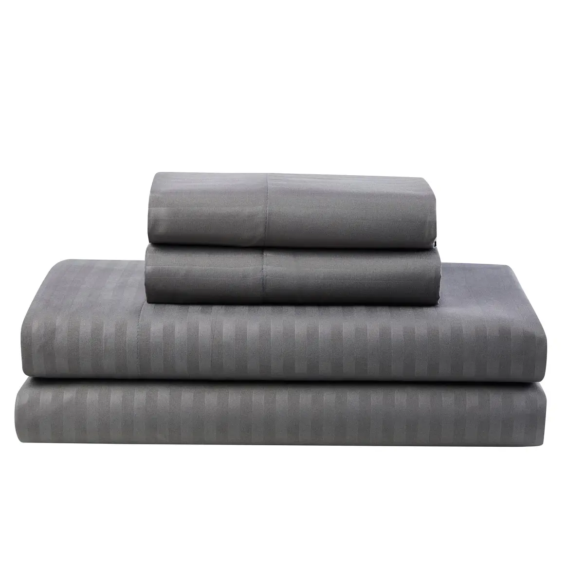 Sweet Home Collection Queen Comforter Set 8 Piece Bed in a Bag with Bed Skirt, Fitted Sheet, Flat Sheet, 2 Pillowcases, 2 Pillow Shams, Dobby Gray - view 5