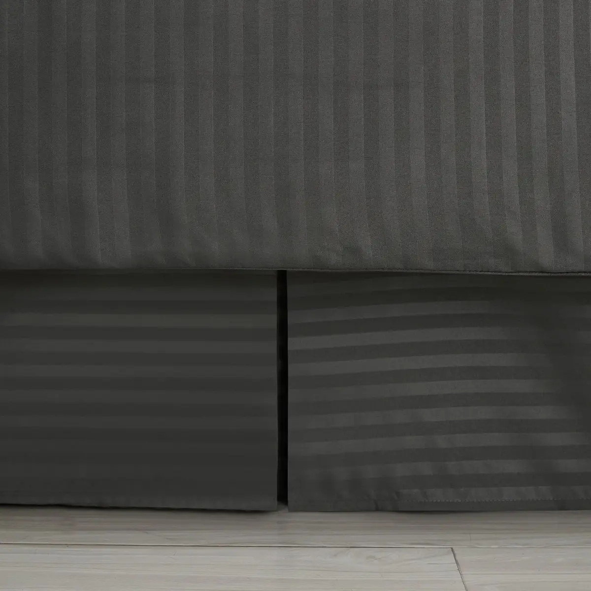 Sweet Home Collection Queen Comforter Set 8 Piece Bed in a Bag with Bed Skirt, Fitted Sheet, Flat Sheet, 2 Pillowcases, 2 Pillow Shams, Dobby Gray - view 3