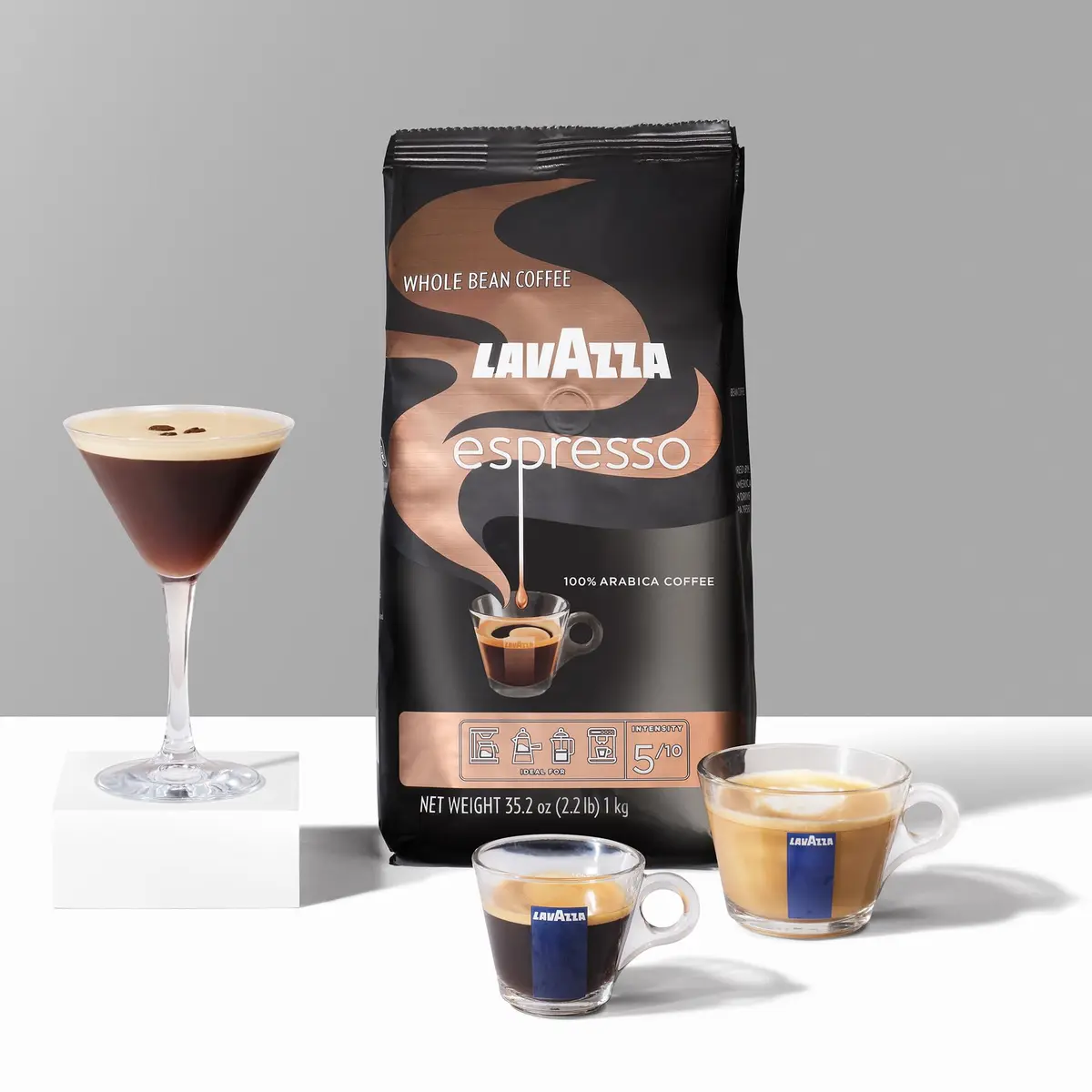 Lavazza Espresso Whole Bean Coffee, Medium Roast, 100% Arabica, 2.2 lb Bag (Pack of 2) | Aromatic, Italian Coffee for Espresso & Drip - view 6