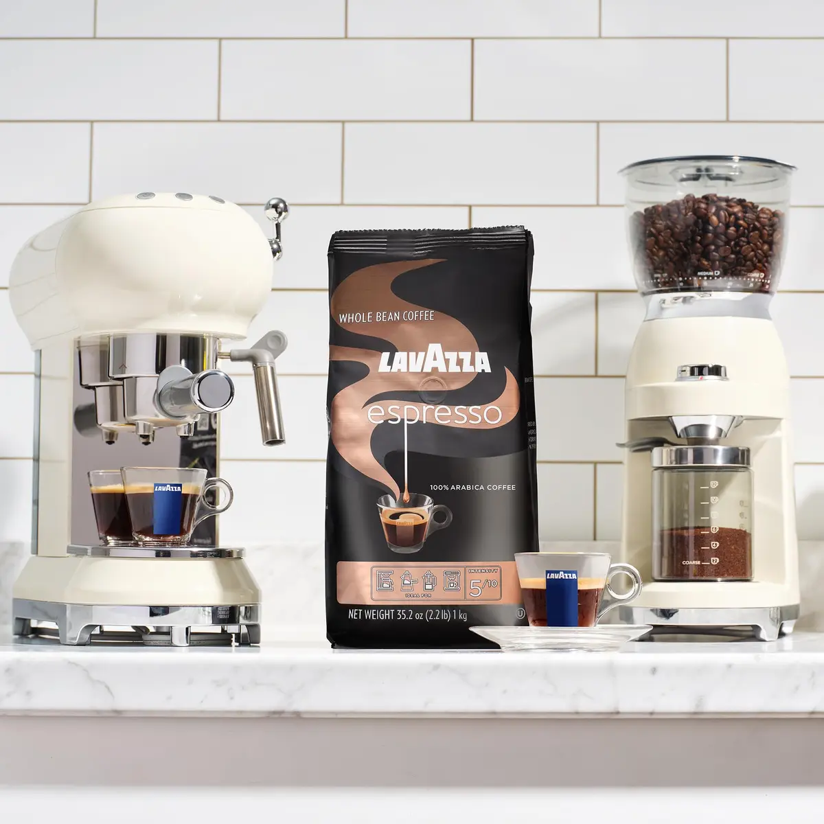 Lavazza Espresso Whole Bean Coffee, Medium Roast, 100% Arabica, 2.2 lb Bag (Pack of 2) | Aromatic, Italian Coffee for Espresso & Drip - view 8