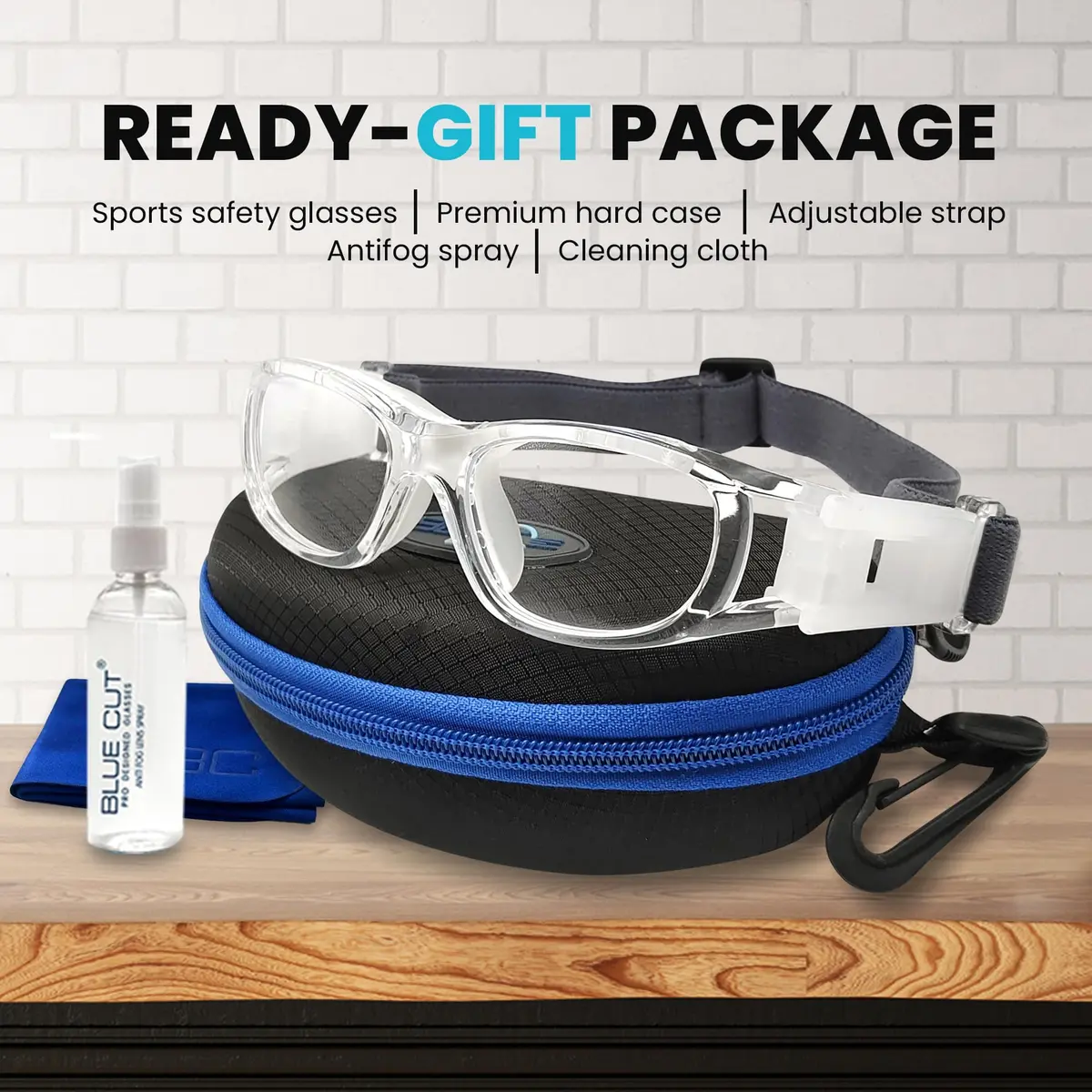 BLUE CUT Safety Basketball Goggles for Kids | Impact-Resistant, Anti-Fog, Adjustable Fit - view 7