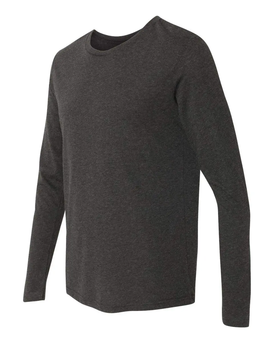 The Next Level Men's Rib-Knit Tri-Blend Long-Sleeve T-Shirt, M, Premium Heather | Comfortable, Durable & Imported - view 2