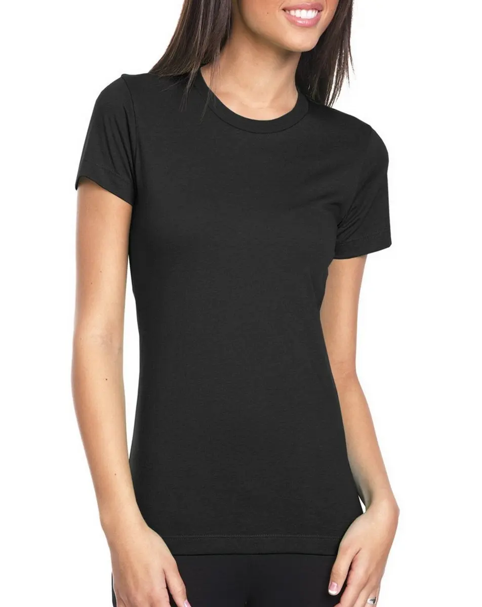 Next Level Women's Signature Style Boyfriend Jersey T-Shirt Black XXX-Large | Classic Crew Neck Cotton Tee - main product image