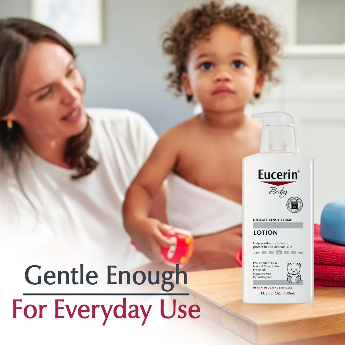 Eucerin Baby Gentle Baby Lotion, Pro-Vitamin B5 and Shea Butter, 399ml (13.5 Fl Oz) | Hypoallergenic for Sensitive Skin - view 7