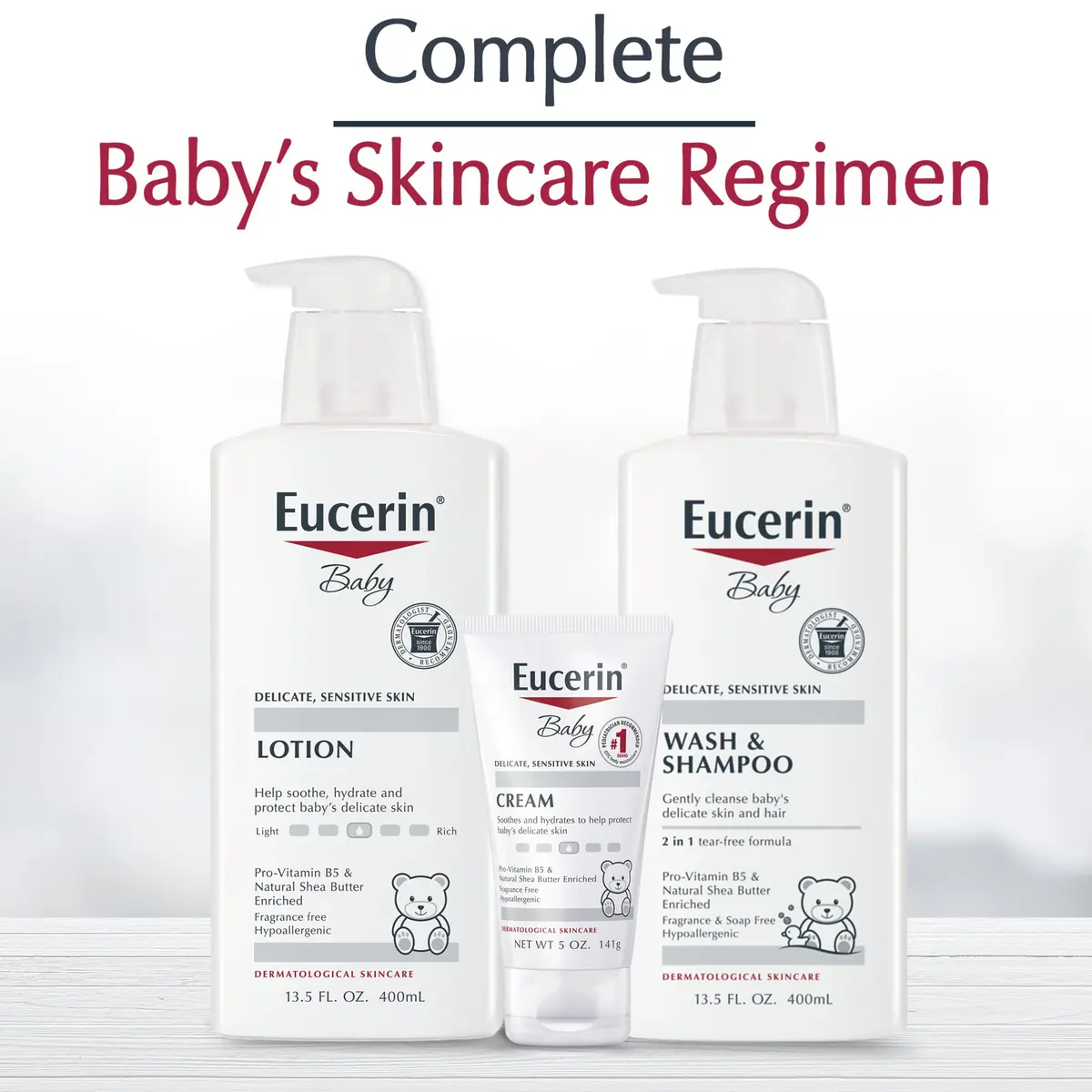 Eucerin Baby Gentle Baby Lotion, Pro-Vitamin B5 and Shea Butter, 399ml (13.5 Fl Oz) | Hypoallergenic for Sensitive Skin - view 9