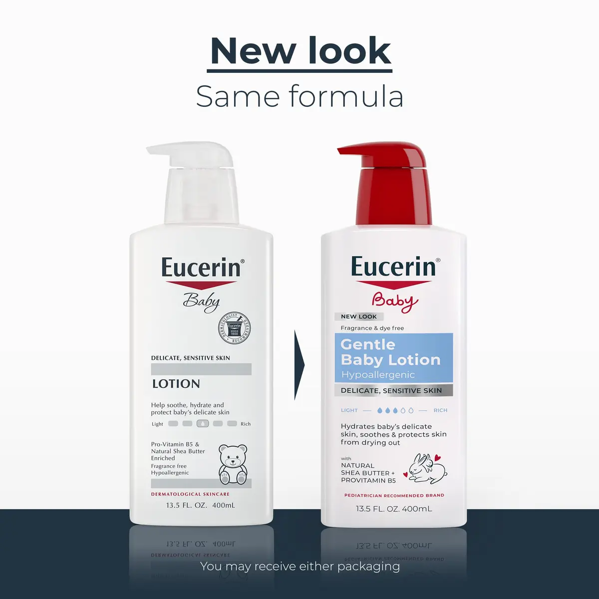 Eucerin Baby Gentle Baby Lotion, Pro-Vitamin B5 and Shea Butter, 399ml (13.5 Fl Oz) | Hypoallergenic for Sensitive Skin - view 2