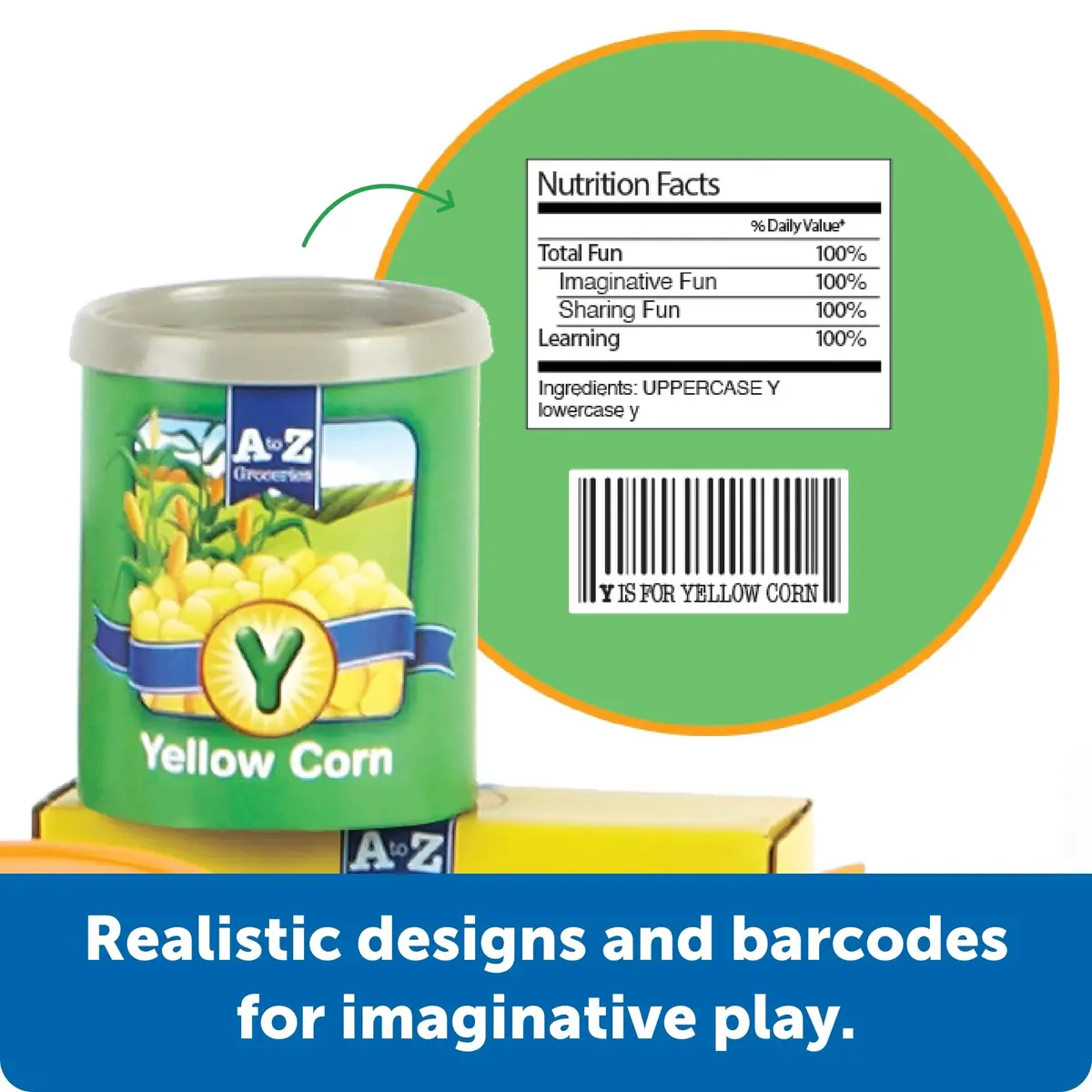 Learning Resources A to Z Alphabet Groceries | Alphabet & Vocabulary Playset for Kids - view 4
