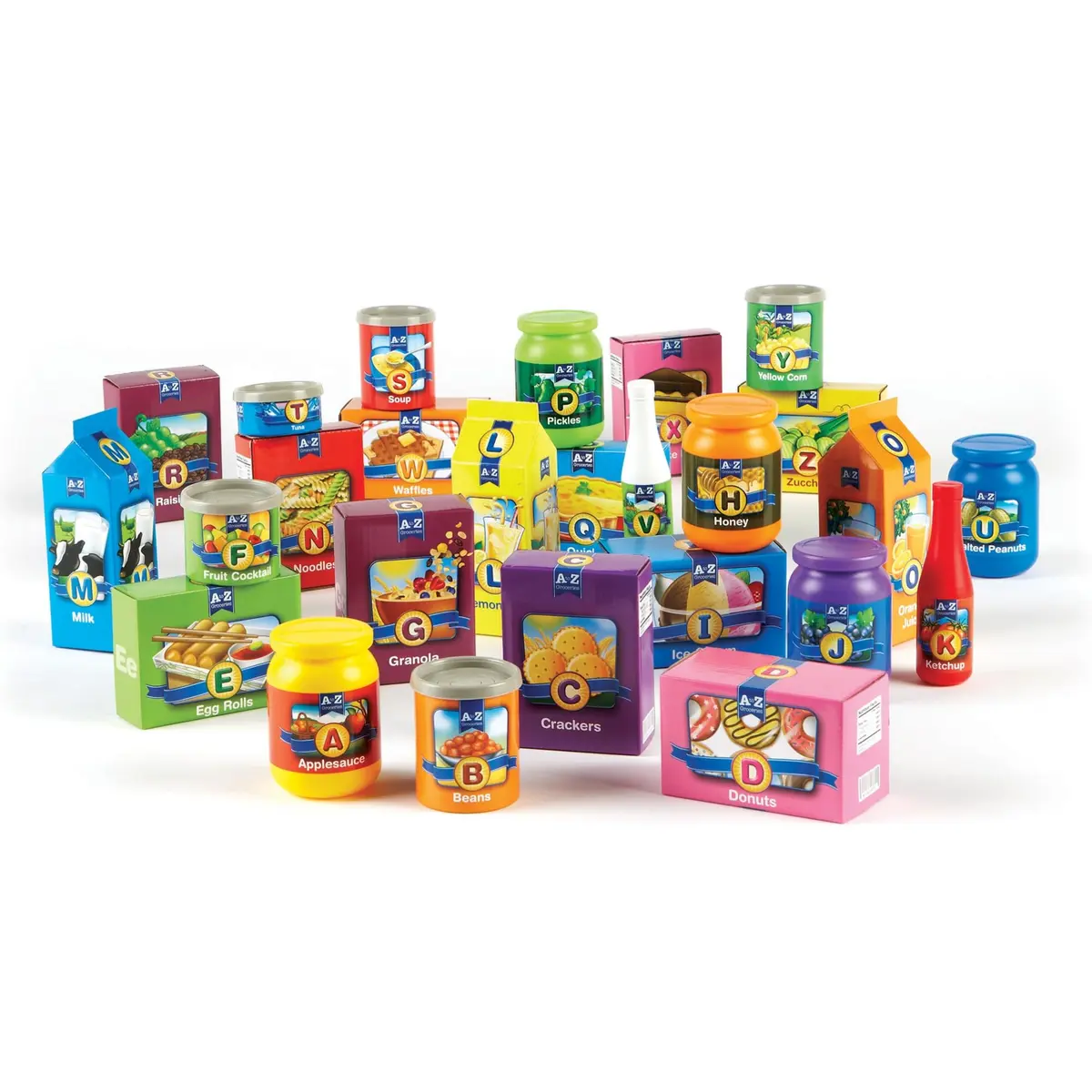 Learning Resources A to Z Alphabet Groceries | Alphabet & Vocabulary Playset for Kids - main product image