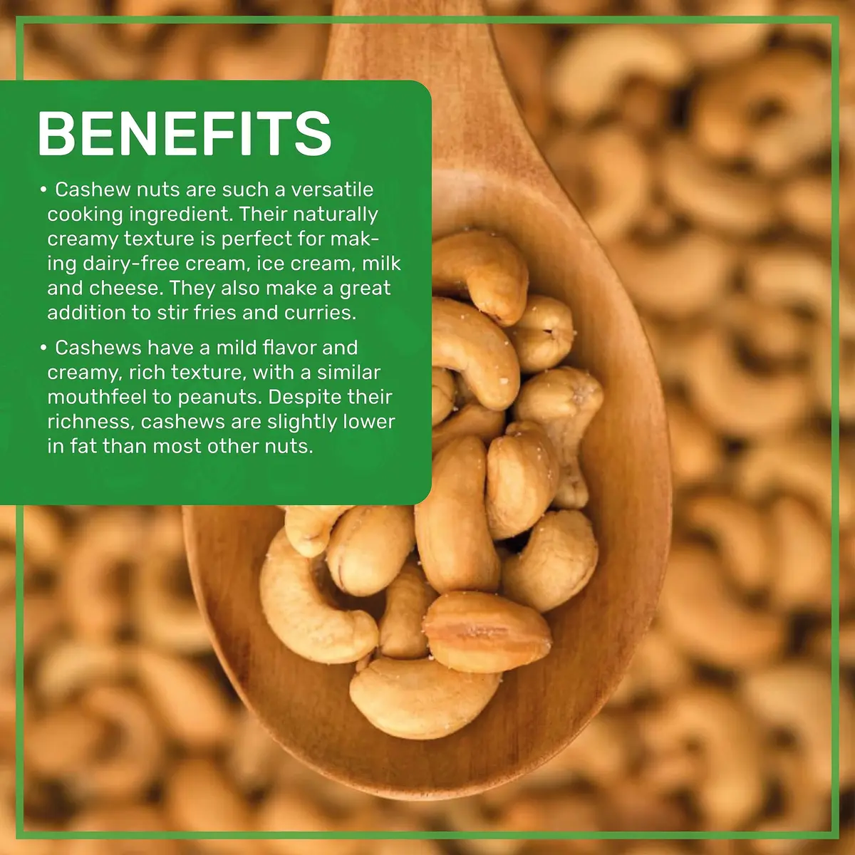 Jiva Organics Organic Raw Cashews 2 LB Bag | Gluten-Free, Vegan, Whole Nuts - view 5