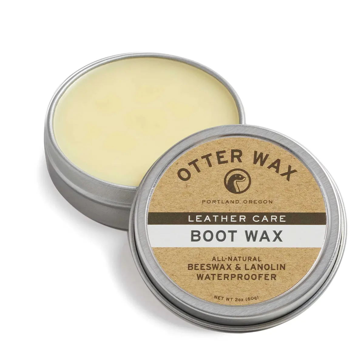 Otter Wax Boot Wax 2 oz (59 ml) | Heavy-Duty Leather Waterproofing Wax & Protective Leather Sealant for Leather Boots, Hats, & Rain Gear | All-Natural & PFAS-Free Beeswax Protectant - main product image