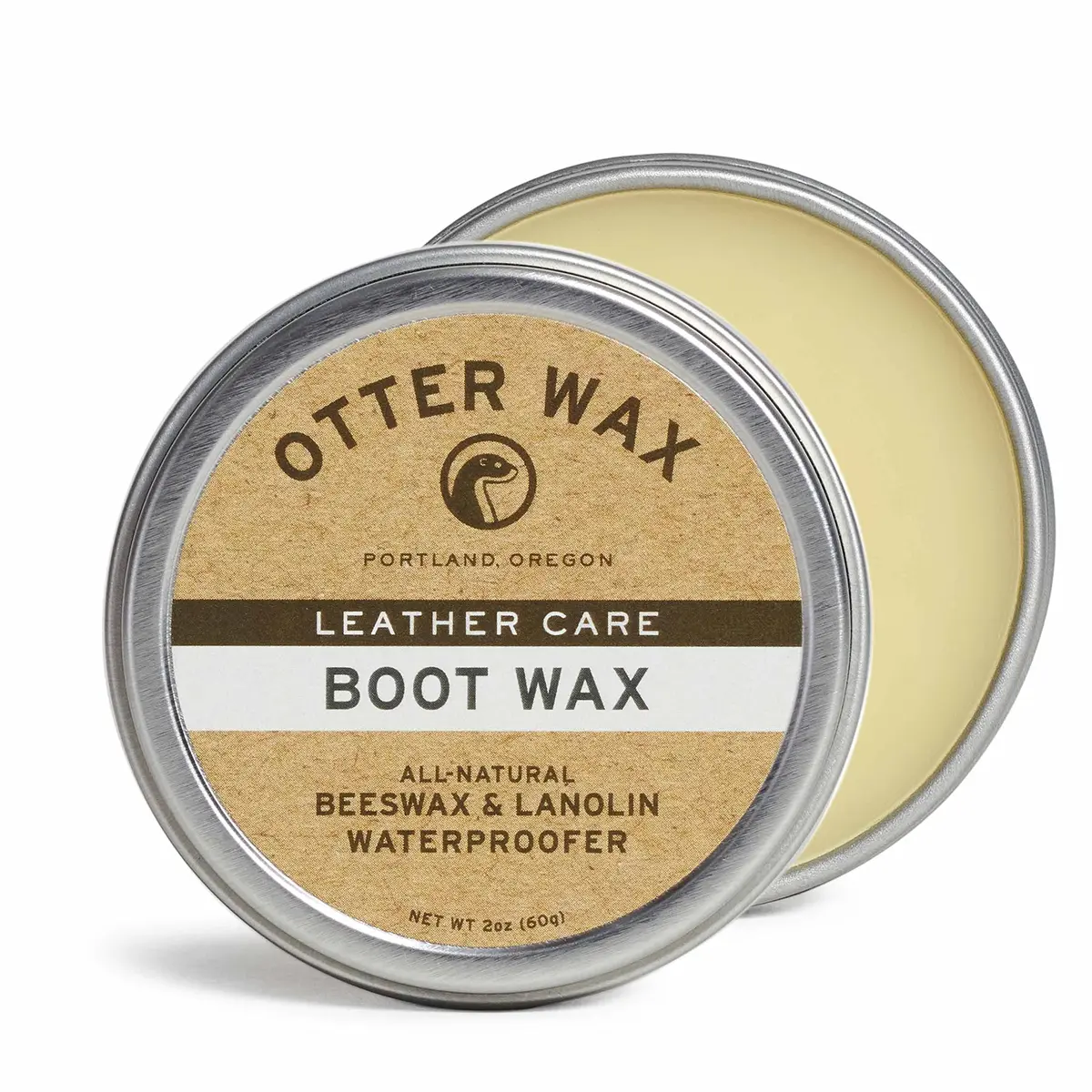 Otter Wax Boot Wax 2 oz (59 ml) | Heavy-Duty Leather Waterproofing Wax & Protective Leather Sealant for Leather Boots, Hats, & Rain Gear | All-Natural & PFAS-Free Beeswax Protectant - view 3
