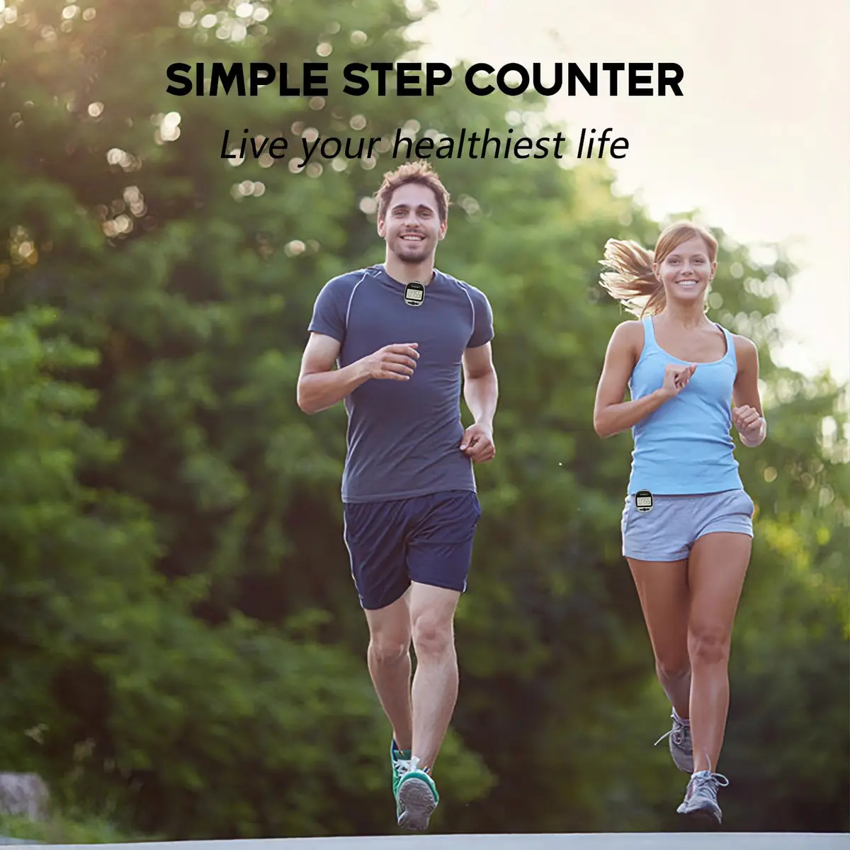 PINGKO Portable Pedometer Step Counter Tracker with Tri-Axis Sensor, Black | Tracks Steps, Distance, Calories - view 9