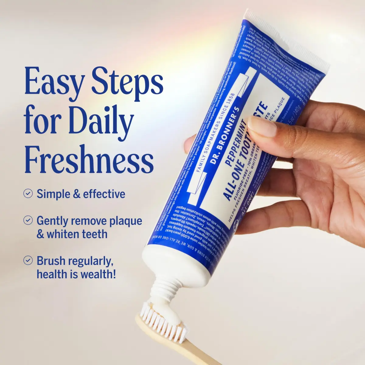 Dr. Bronner's All-One Toothpaste Variety Pack 15oz (5oz Each) | Fluoride-Free & Organic Formula for Sensitive Teeth - view 5