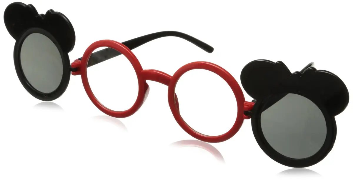 EHH Kids Mouse Ear Round Flip Out Sunglasses (Black/Red Bows) | UV400 Protection for Children 3-8 - view 5