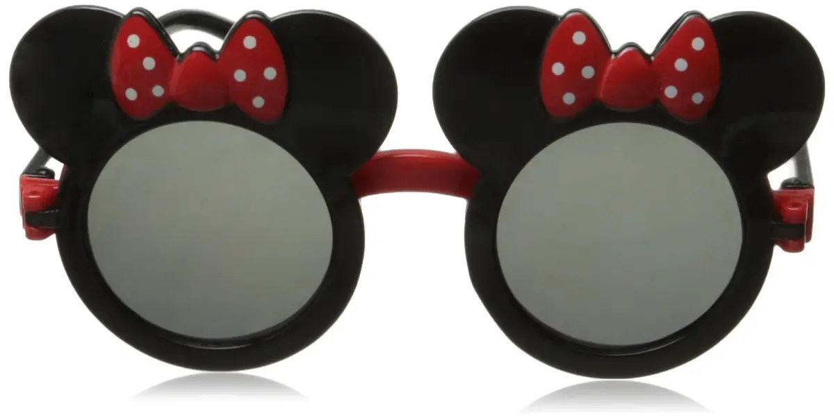 EHH Kids Mouse Ear Round Flip Out Sunglasses (Black/Red Bows) | UV400 Protection for Children 3-8 - view 2