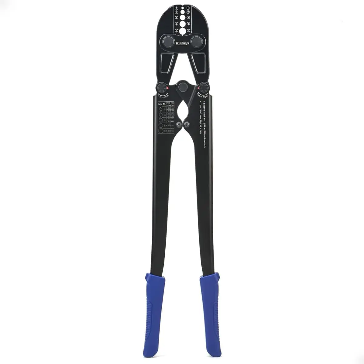 IWISS IWS-1608B Wire Rope Crimper 1/16" to 3/16" (2.35 kg) | Heavy Duty Steel Cable Swaging Tool - main product image