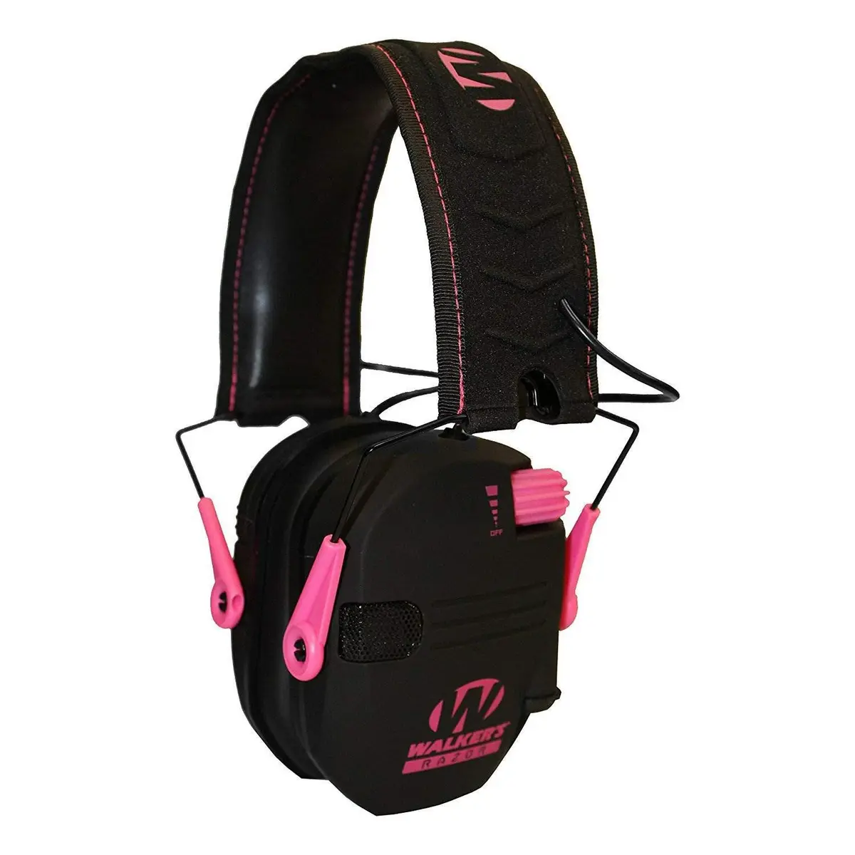 Walker's Razor Slim Electronic Muff Pink NRR 23dB | Sound Amplification & Protection - main product image