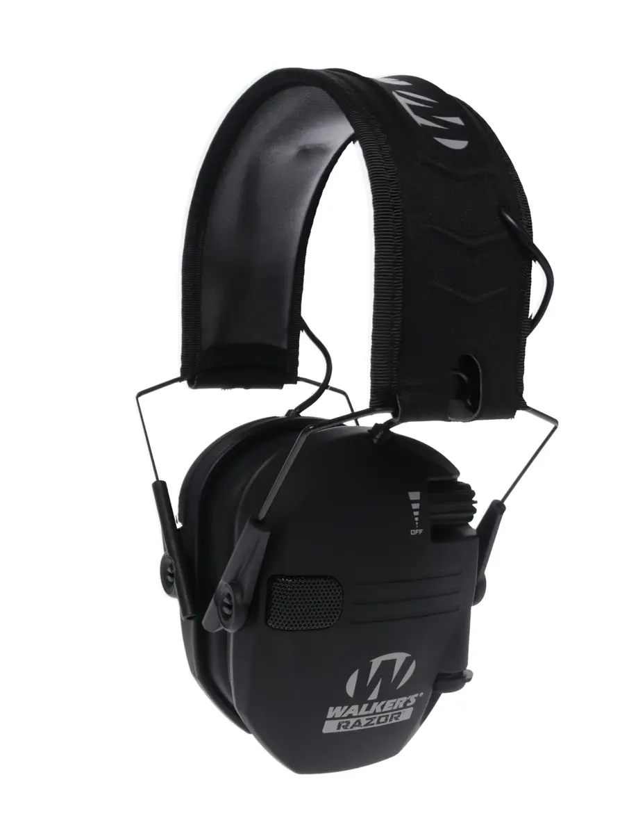 Walker's Razor Slim Electronic Muff, Black | NRR 23dB - main product image