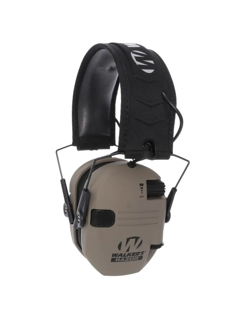Walker's Razor Slim Electronic Earmuffs with 23dB NRR | Brown, Unisex Adult, Pack of 1 - main product image
