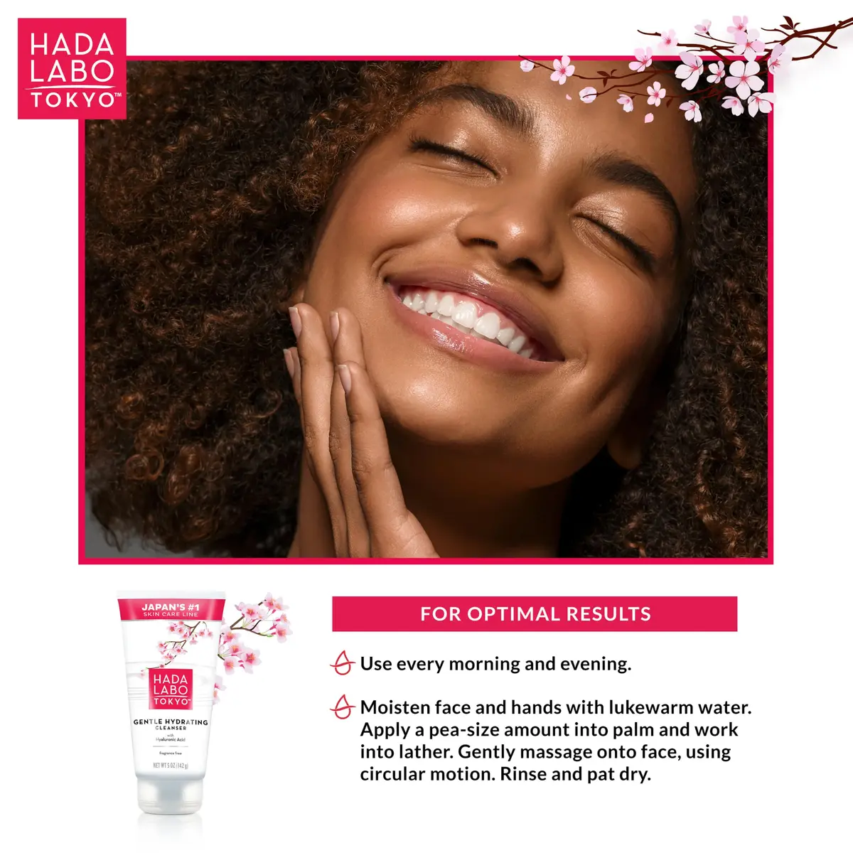 Hada Labo Tokyo Gentle Hydrating Foaming Facial Cleanser 5 Oz | Fragrance-Free Sensitive Skin Hydrator - view 4