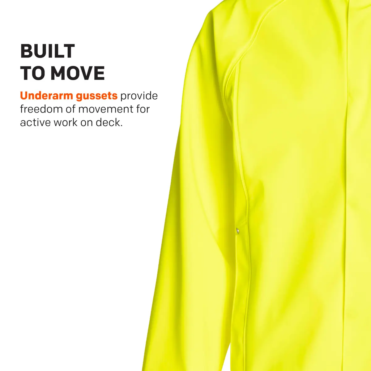 Grundéns Men’s Neptune Fishing Jacket, Hi-Vis Yellow, X-Small | Waterproof, Stain-Resistant & Flexible for Active Fishermen - view 4