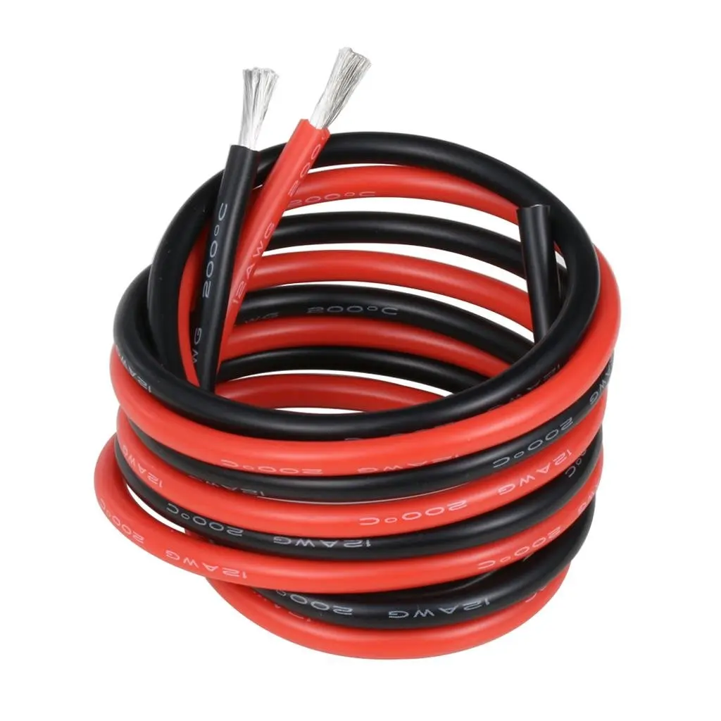 BNTECHGO 12 AWG Silicone Wire Red and Black 6.57 mm (20 ft Total) | High Temp 600V Flexible Stranded Copper - main product image