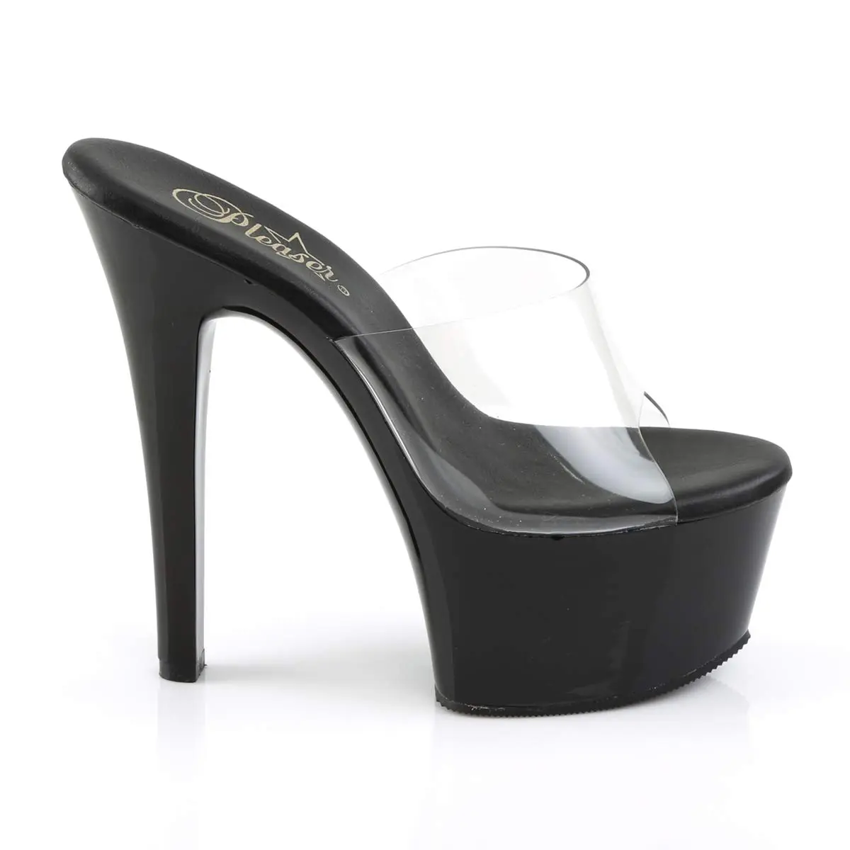 Pleaser Aspire-601 Platform Slide | 6" Heel & 2 1/4" Platform, Vegan Leather, Open Toe (15.25cm heel, 6cm platform) - view 8