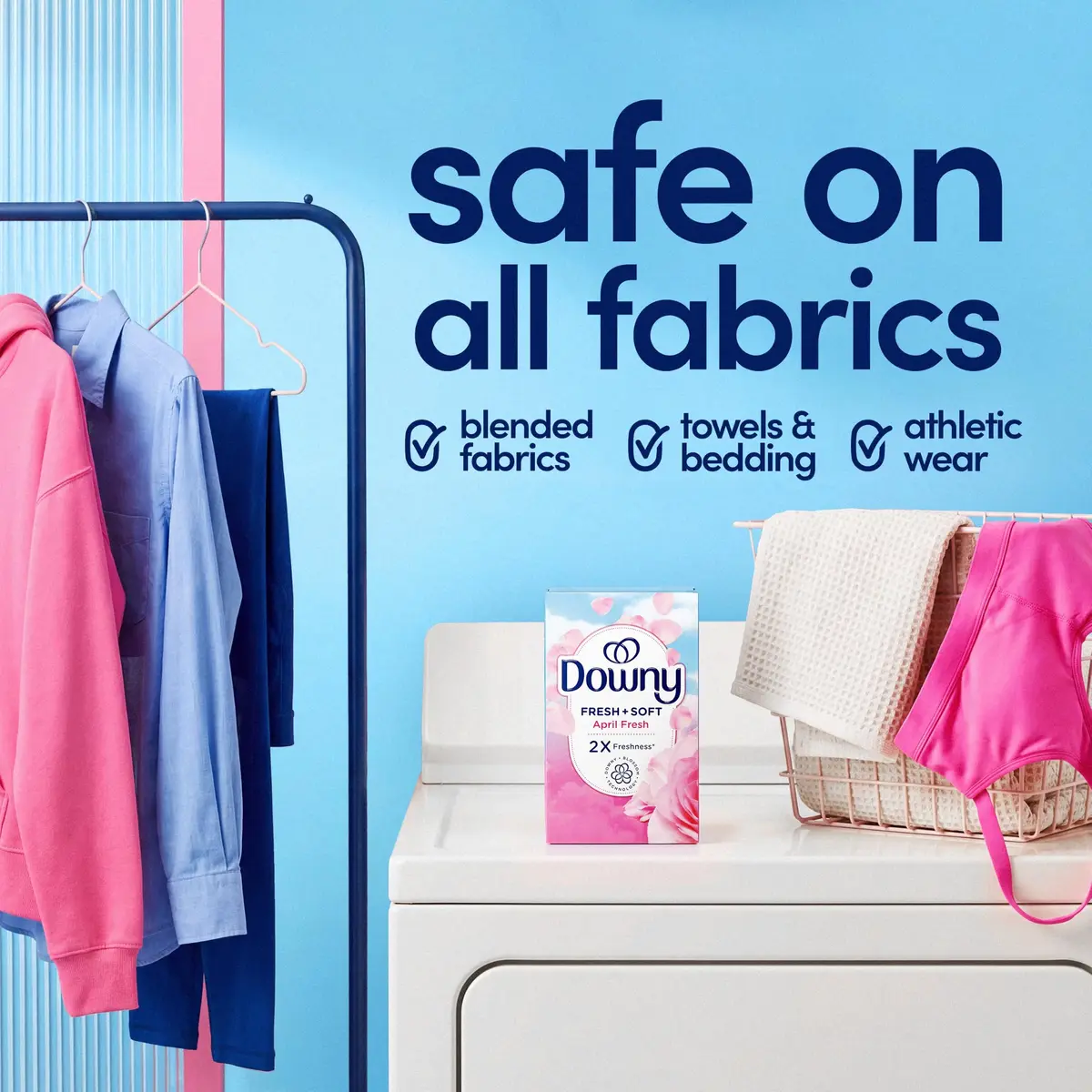 Downy Fabric Softener Dryer Sheets, April Fresh, 240 Count | Static & Static-Free - view 7