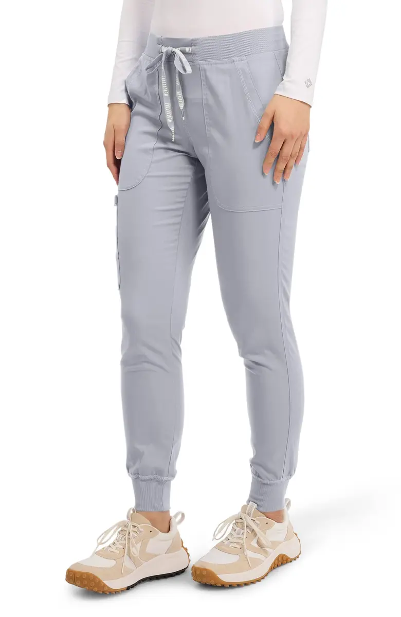 Med Couture Touch Jogger Scrub Pants for Women | 5 Pockets, Mid Rise, Lightweight, Stretch - view 5