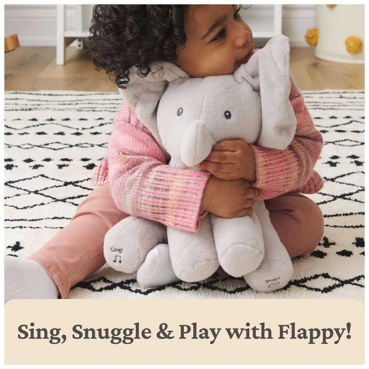 GUND Baby Flappy Elephant 12-inch Interactive Plush Toy | Animated Musical Baby Toy for 0+ - view 7