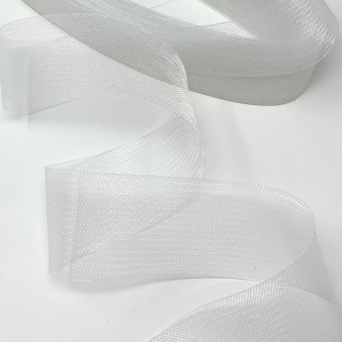 Top Trimming Soft 2" Inch White Horsehair Braid | Hem & Millinery Support - main product image