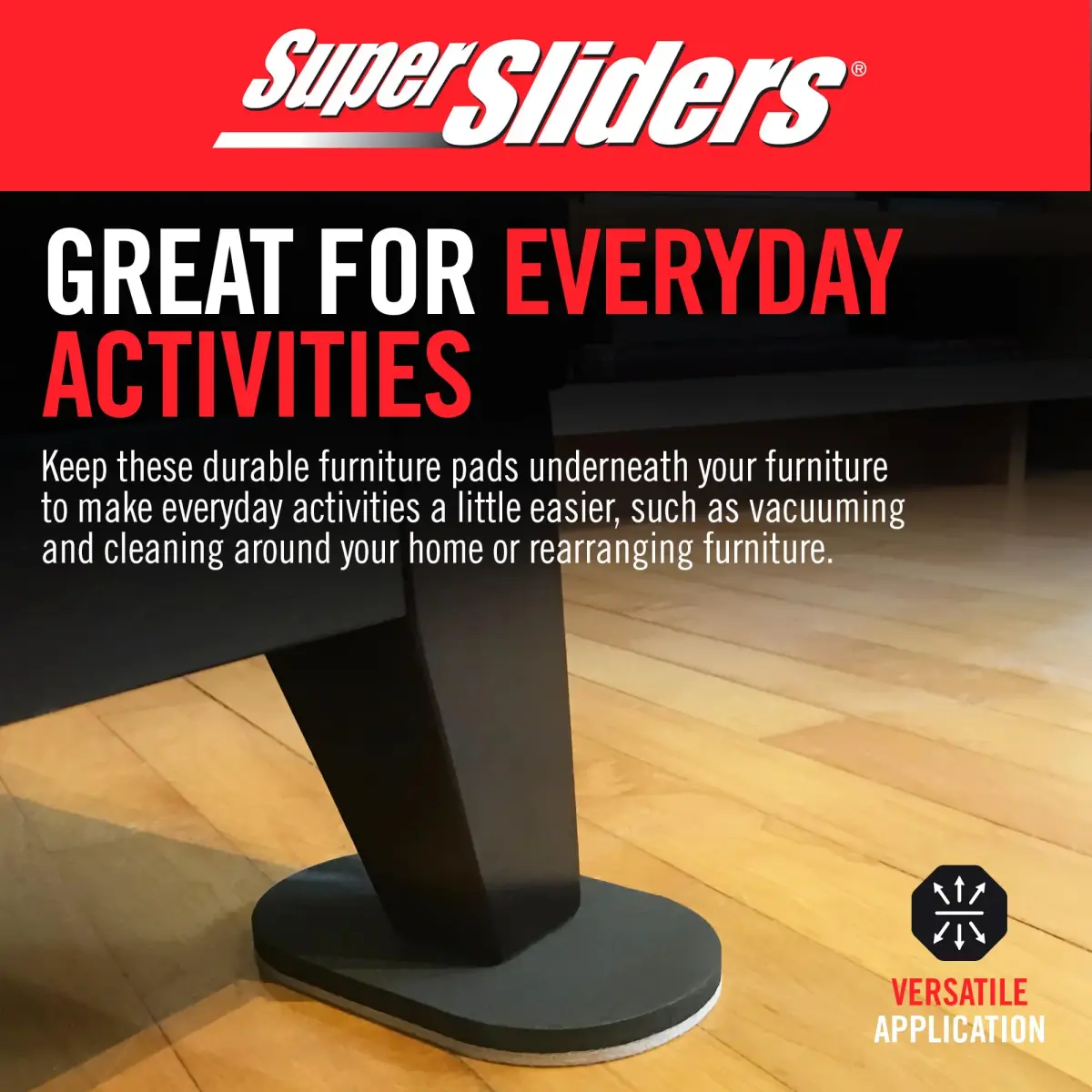Super Sliders 3.5" x 6" Oval Reusable Furniture Sliders for Hard Surfaces | Set of 4 Beige - view 6