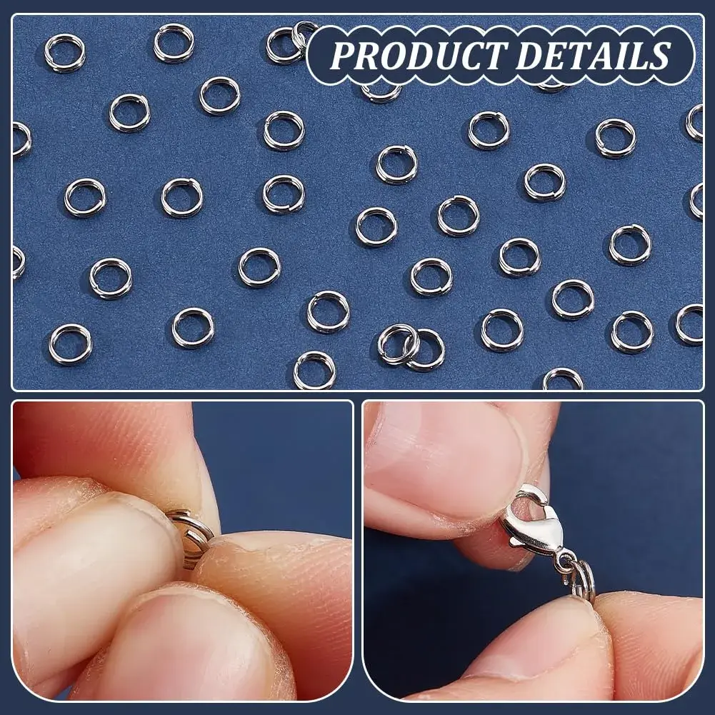 PH PandaHall Split Rings 5x1.2mm (380pcs, 20g) | Stainless Steel Jump Rings for Jewelry Making - view 5