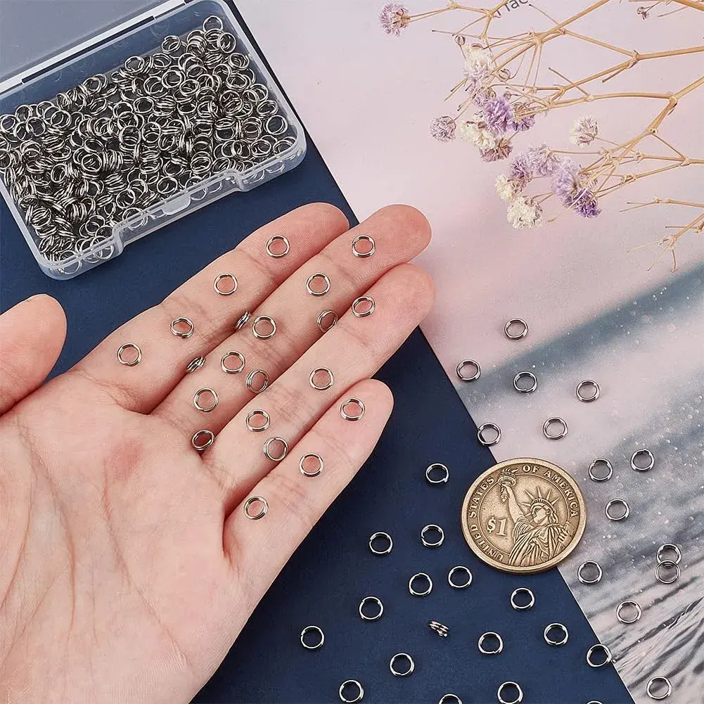 PH PandaHall Split Rings 5x1.2mm (380pcs, 20g) | Stainless Steel Jump Rings for Jewelry Making - view 3