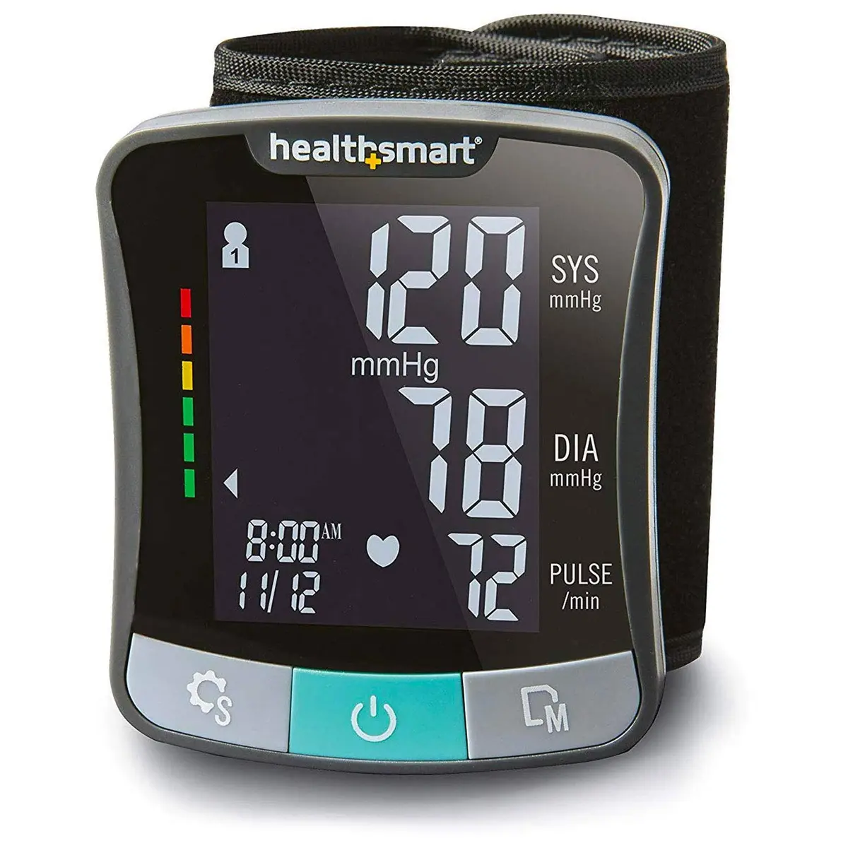 HealthSmart Digital Premium Wrist Blood Pressure Monitor with Talking Feature | 120 Readings, 2 Users, 5.3"-8.5" Cuff - main product image