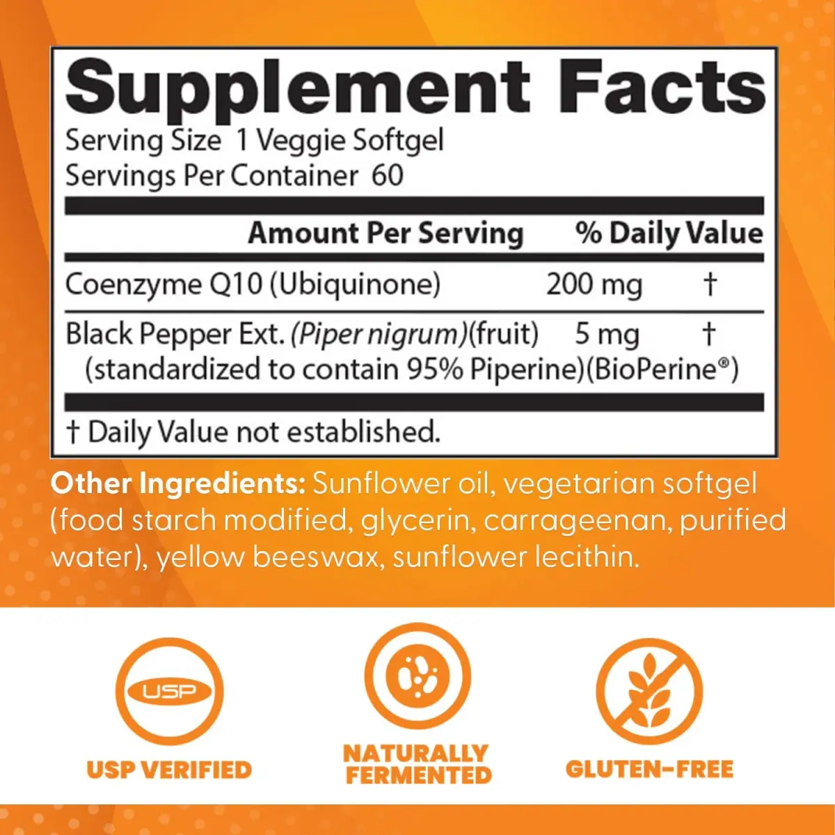 Doctor's Best High Absorption CoQ10 200mg with BioPerine, 60 Veg Softgels | Cellular Energy & Heart Health Support - view 2