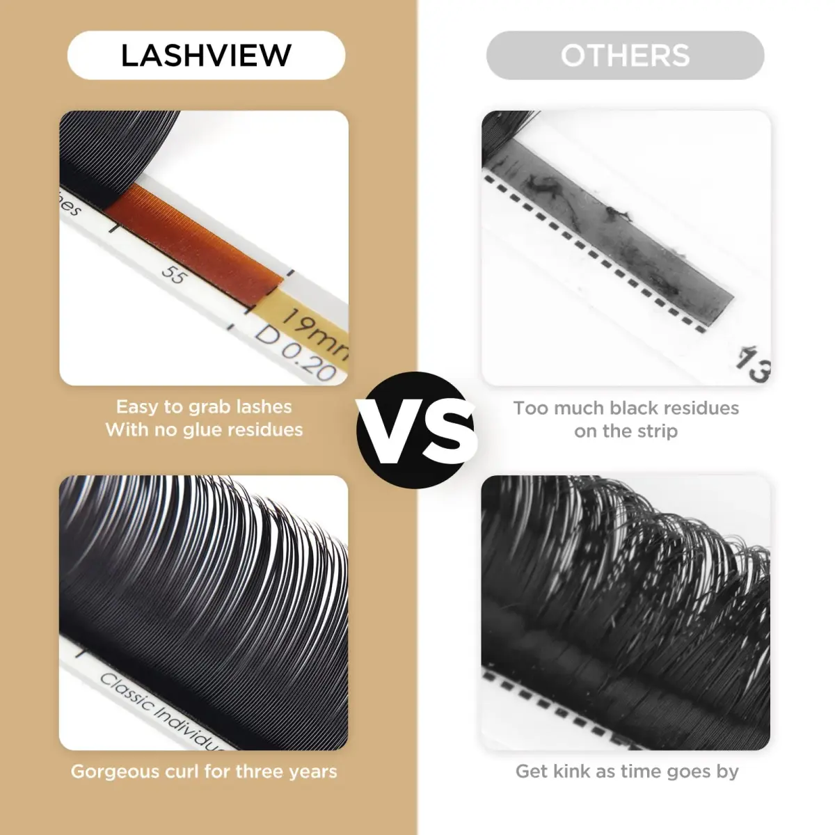 LASHVIEW 0.10mm Thickness D Curl 10D Premade Volume Eyelash Extensions, Pack of 1 Tray (9-16mm) - view 3