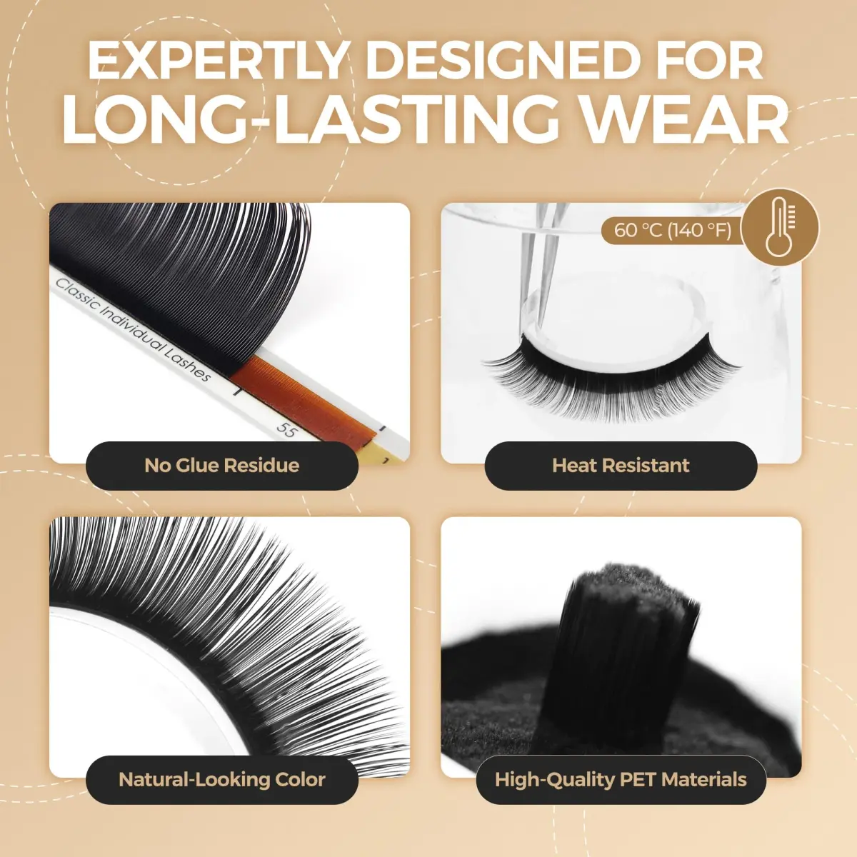 LASHVIEW 0.15mm C Curl 10mm Individual Eyelash Extensions - Natural Look - view 4