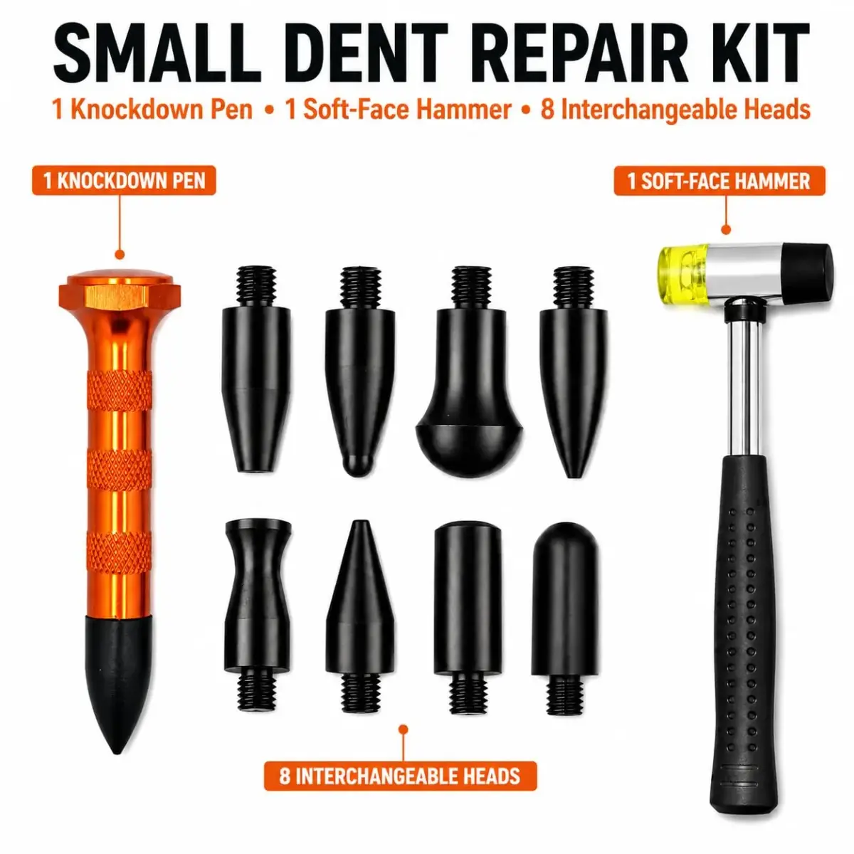 HiYi Paintless Dent Removal Tool Kit with Rubber Hammer & 9 Heads | 200g (0.44 lb) - view 7