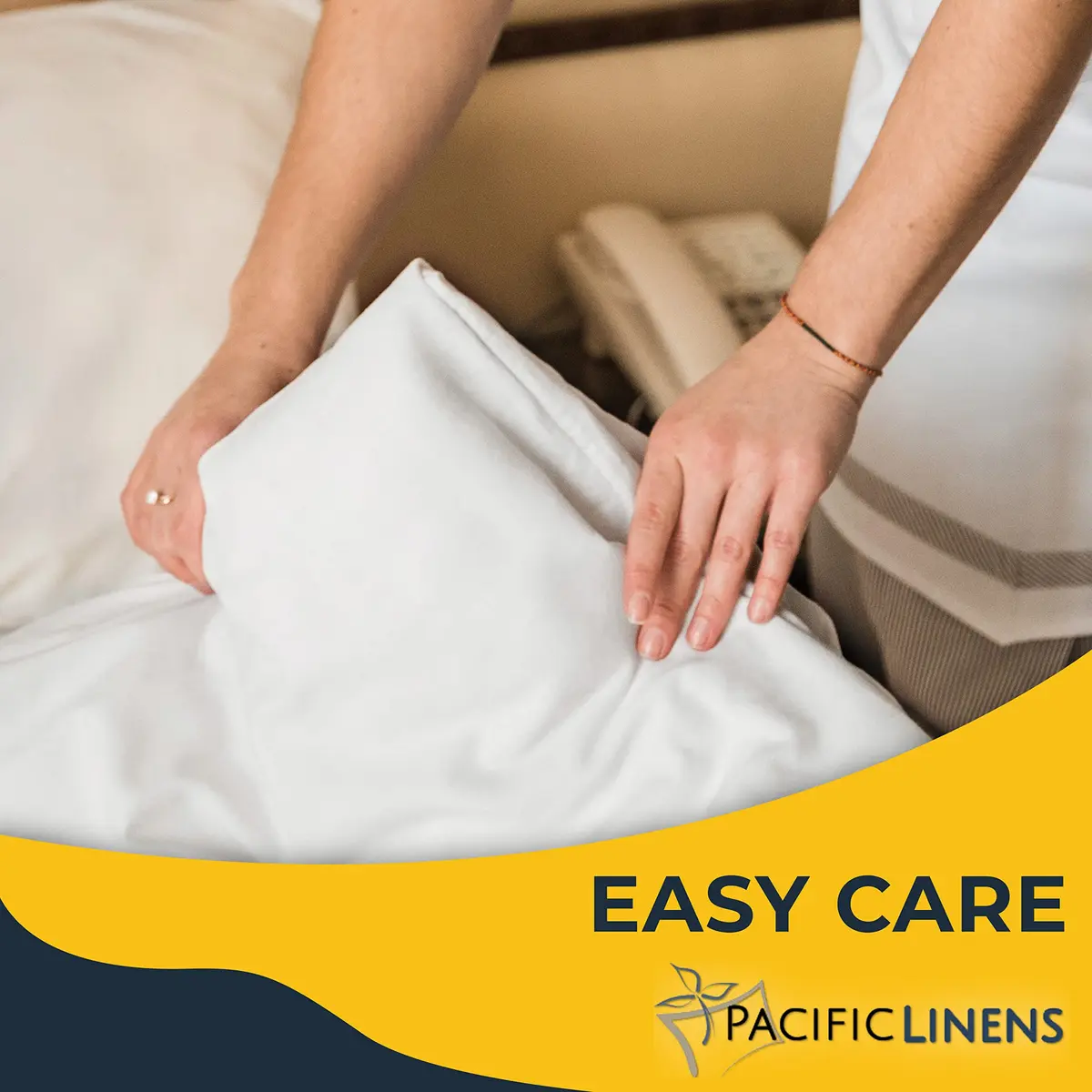 Pacific Linens Flat King Bed Sheets 200 TC Cotton | Wrinkle-Free, Durable & Easy Care (108 x 110) - view 7