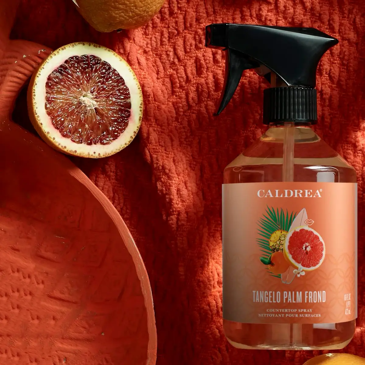 Caldrea Multi-surface CounterTop Spray Cleaner Tangelo Palm Frond 473ml (16 Fl Oz) | Cleans & Deodorizes Surfaces - view 2
