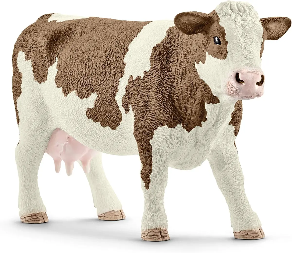 Schleich Simmental Cow Toy Figurine 7.6 cm (3 inch) | Realistic Farm Animal for Kids Ages 3+ - main product image