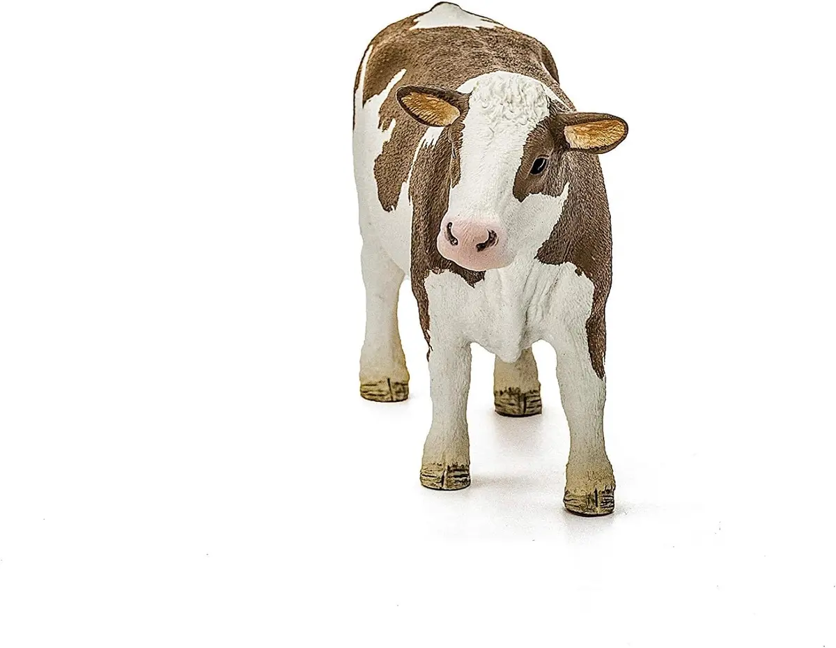 Schleich Simmental Cow Toy Figurine 7.6 cm (3 inch) | Realistic Farm Animal for Kids Ages 3+ - view 7