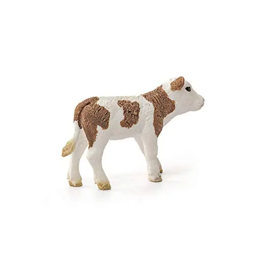 Schleich Simmental Calf Toy Figurine 5 cm (2 in) | Realistic Animal Toy for Kids Ages 3+ - view 3